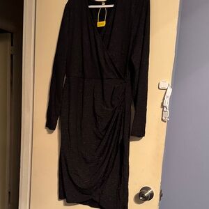 Elegant Black Long Sleeve Dress